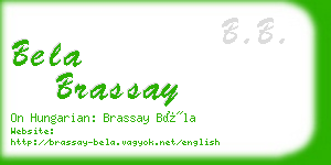 bela brassay business card